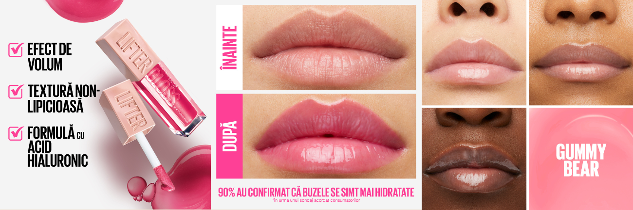 Luciu de buze cu acid hialuronic Lifter Gloss, Maybelline